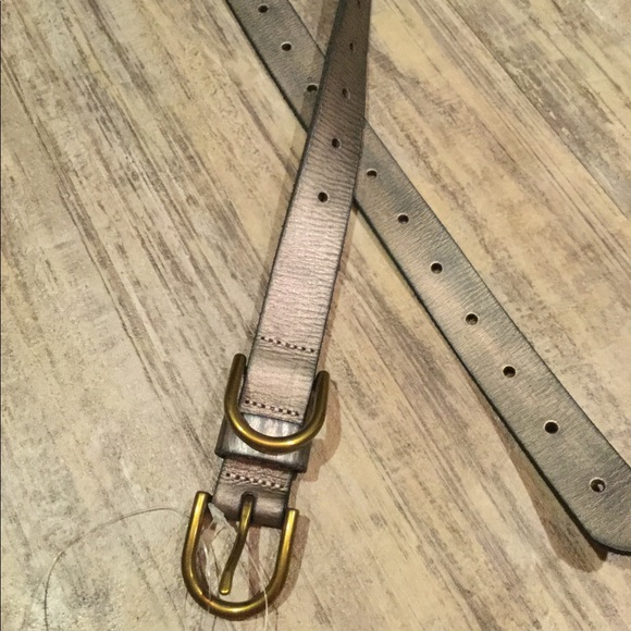 New Free People Pink Denim Days Double Buckle Belt - Picture 5 of 7